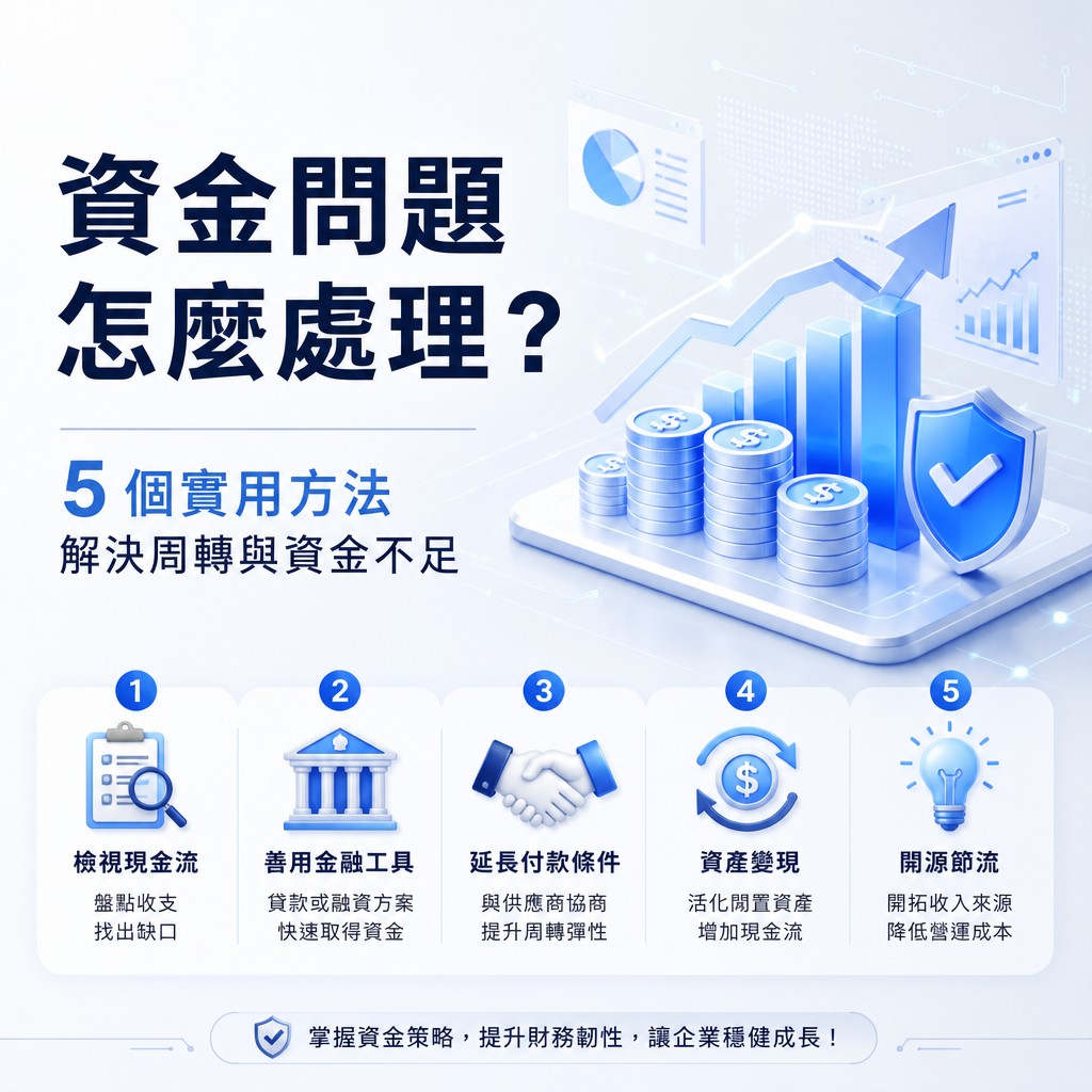 資金問題怎麼處理？5 個實用方法解決周轉與資金不足