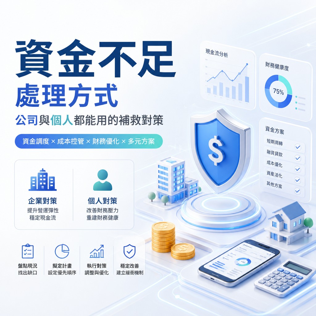資金不足處理方式：公司與個人都能用的補救對策