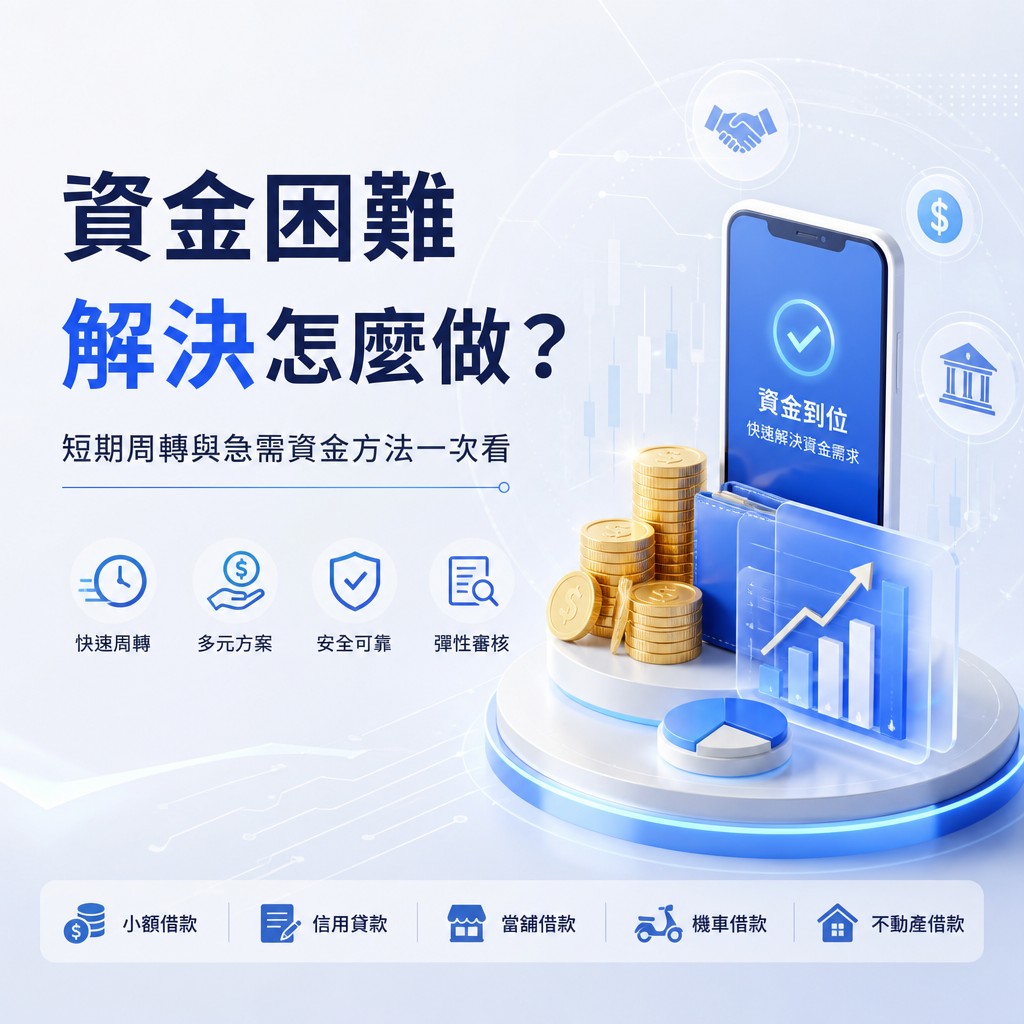 資金困難解決怎麼做？短期周轉與急需資金方法一次看