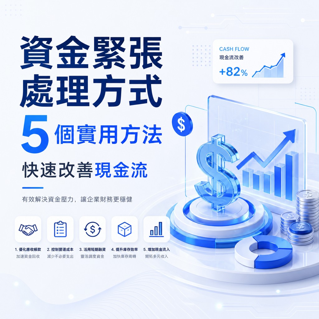 資金緊張處理方式：5個實用方法，快速改善現金流